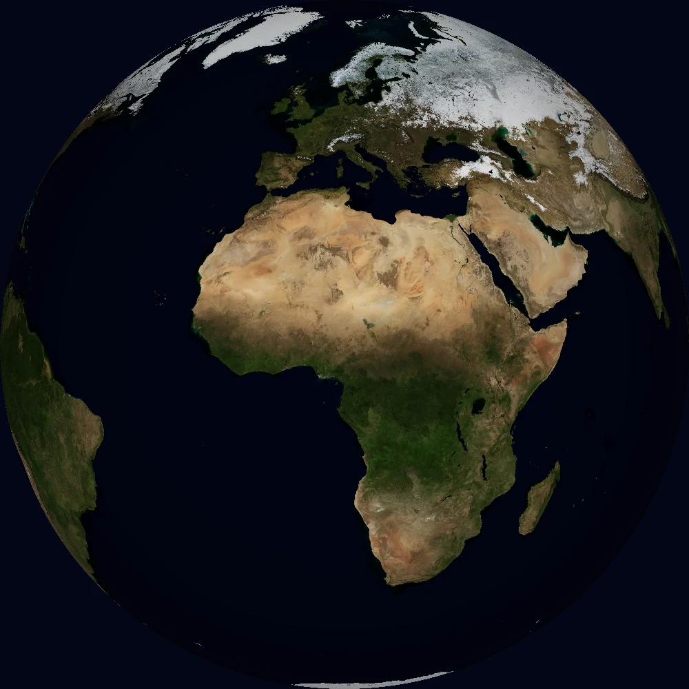 Geographically projected Earth, with Lagos marked on the coast of Nigeria